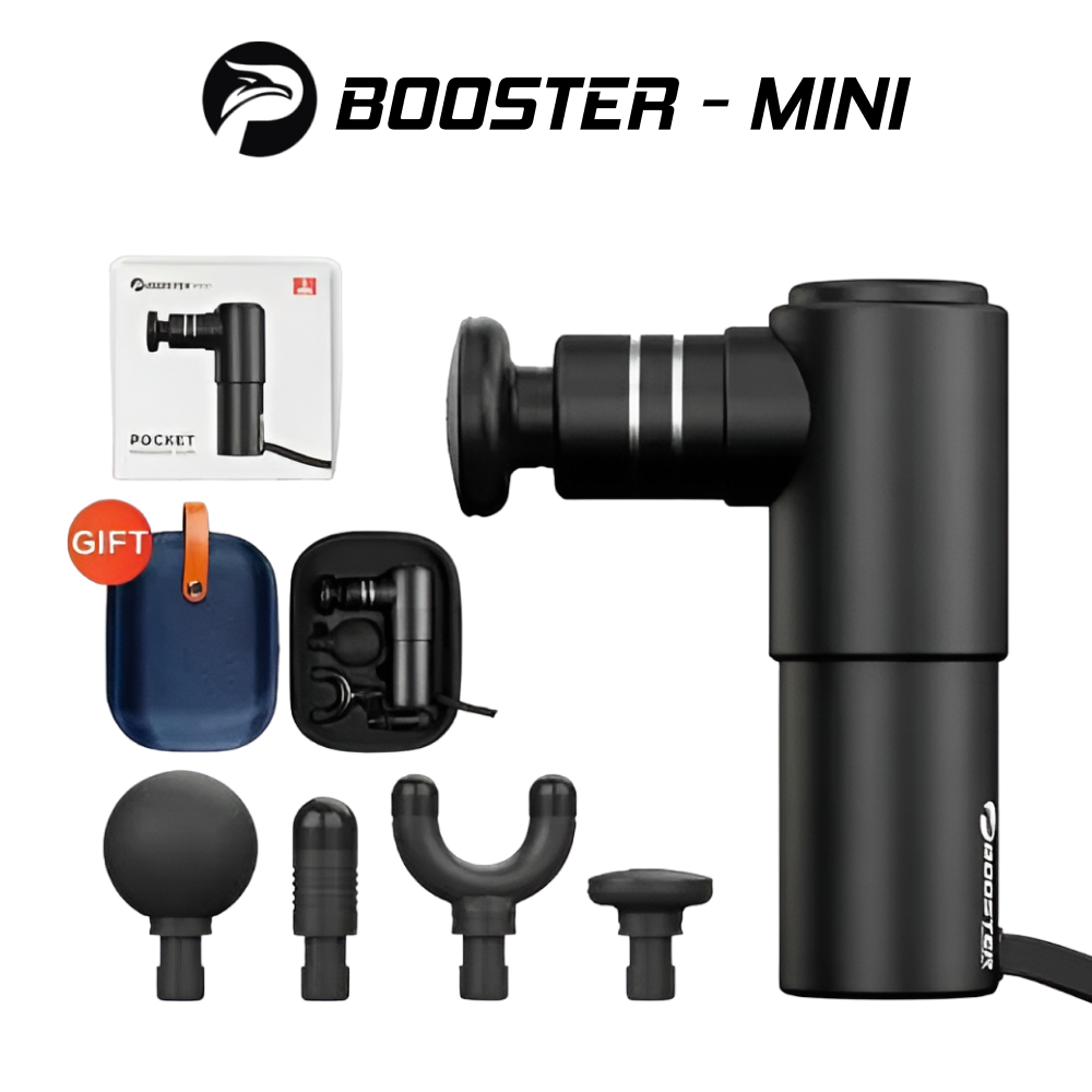 Портативний ручний масажний пістолет Booster Mini в чорному кольорі