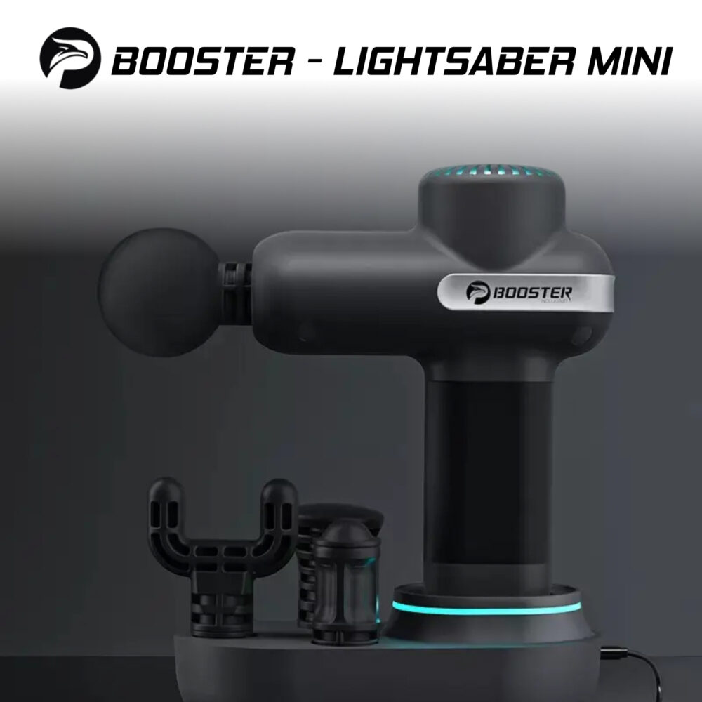 Компактний ударний масажер Booster Lightsaber Mini із зарядною станцією