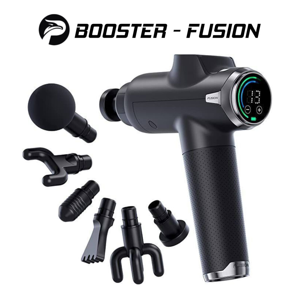 Професійний ударний перкусійний масажер Booster Fusion Black Pro Чорний. Масажер для тіла.